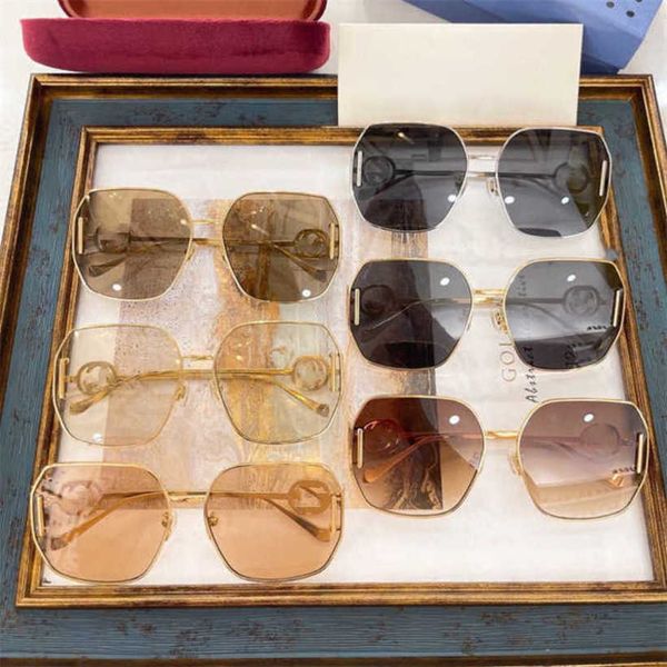 

20% off luxury designer new men's and women's sunglasses 20% off family wind ins tide metal box anti-uv gg1207, White;black