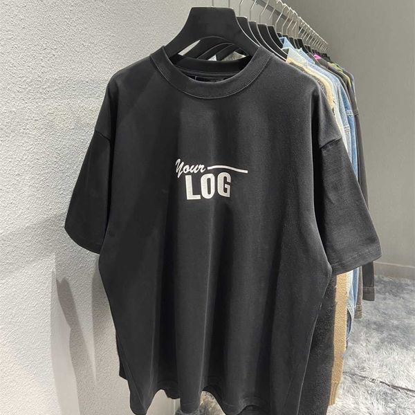 

80% off factory outlet online high version spring and summer new front large letter print couple os casual t-shirt short sleeve, White;black