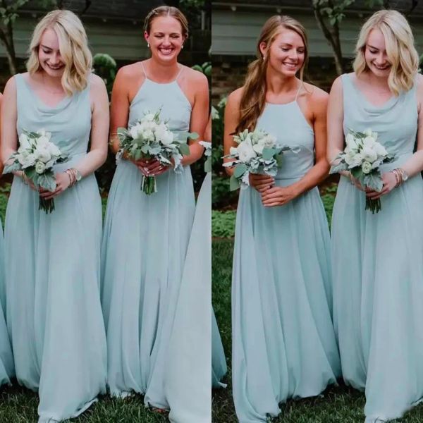 

2023 mint green bridesmaid dresses a line chiffon spaghetti straps v neck floor length ruched custom made plus size maid of honor gowns vest, White;pink