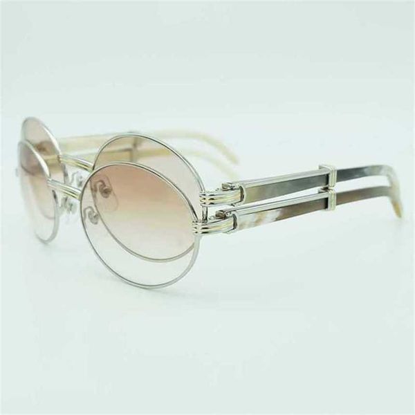 

luxury designer fashion sunglasses 20% off trend oval spotted buffalo horn men metal black white buffs outdoor driving shade eyewearkajia, White;black