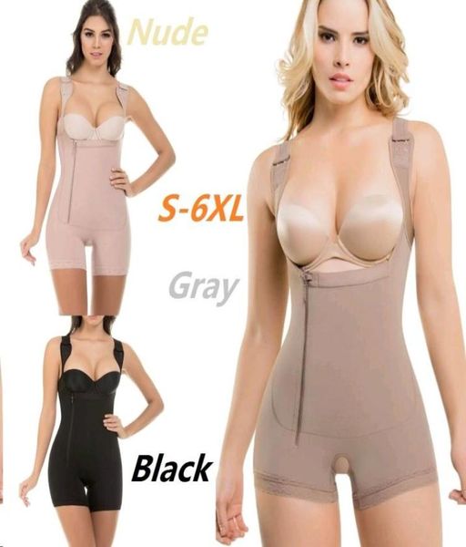 

full body shaper fajas colombianas women039s seamless thigh slimmer open bust shapewear firm tummy control bodysuit plus si1333628
