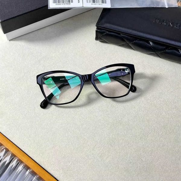 

luxury designer new sunglasses small fragrant eye frame plate glasses ins style plain face mirror myopic optical lens, White;black