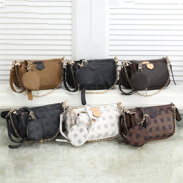 

luxury bag designer crossbody for women with adjustable strap accessoires brown vintage branded sling fashion shoulder bags 3 piece set