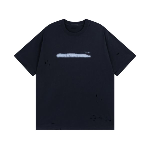

men's t-shirt fashion men's t-shirts balencaigaity 2023 new cotton soft anti-wrinkle retro decorative printing letters casual stud, White;black