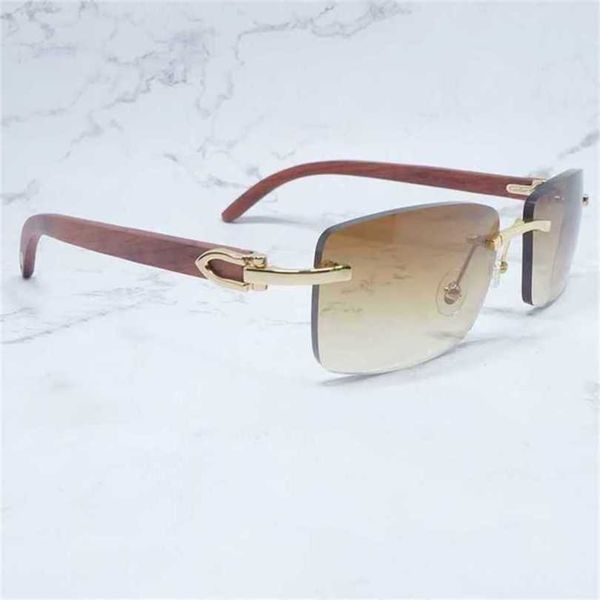 

men's luxury designer women's sunglasses vintage rimless wood sunglass men eyewear buffs eyeglasses driving traveling accessories, White;black
