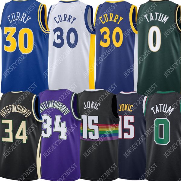 

2022 basketball jerseys tatum curry tatum jokic giannis antetokounmpo men women youth xs-4xl 15 0 30 34 mvp, Black;red