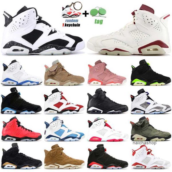 

6s unc jumpman basketball shoes mens trainers electric green carmine red infrared hare angry bull golden harvest flint outdoor sports sneake