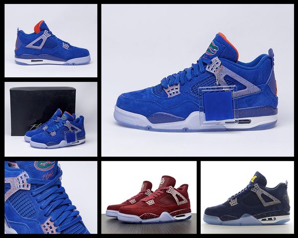 

jumpman 4 game royal basketball shoes 4s michigan wolverines oklahoma sooners fashion trainers sneakers sports with box
