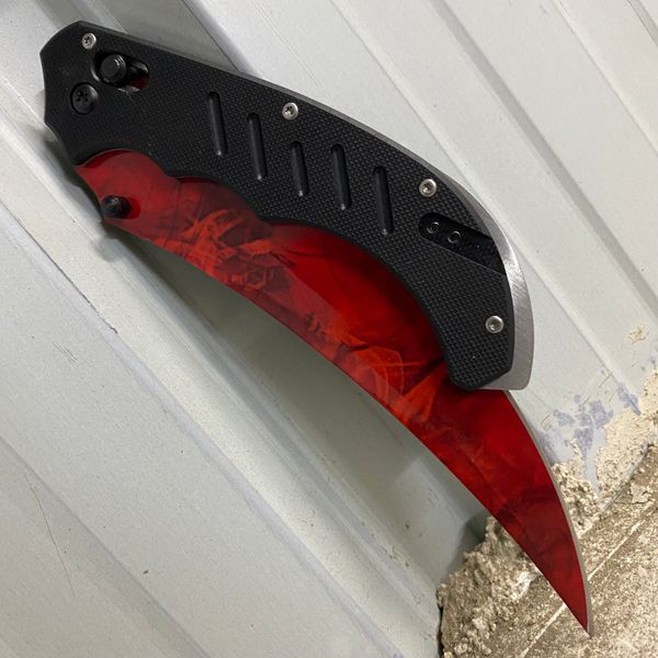 

csgo long flip knife pocket folding knifes hunting outdoor knifess camping survival tactical knife cs go tiger tooth lore hyper beast dopple