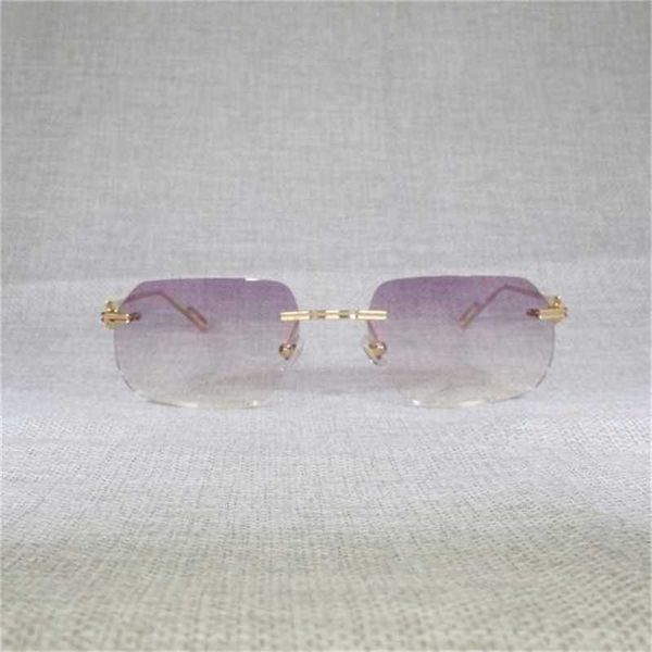 

luxury designer new men's and women's sunglasses 20% off lens shape rimless men accessories outdoor clear metal frame for reading, White;black