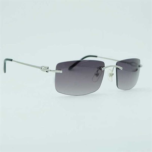 

10% off luxury designer new men's and women's sunglasses 20% off rimless men quality sunglass metal square glasses driving lady sh, White;black