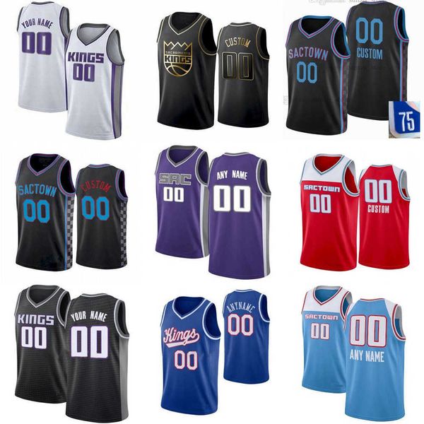 

sacramento''kings''custom mens womens youth de'aaron 5 fox 10 domantas sabonis 40 harrison barnes 15 davion mitchel, Black;red