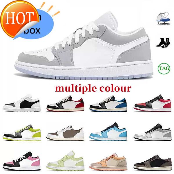 

og retro classic lows 1 1s basketball shoes mens sports wolf grey unc fragment gym red game royal bred white paris panda pine green women ju