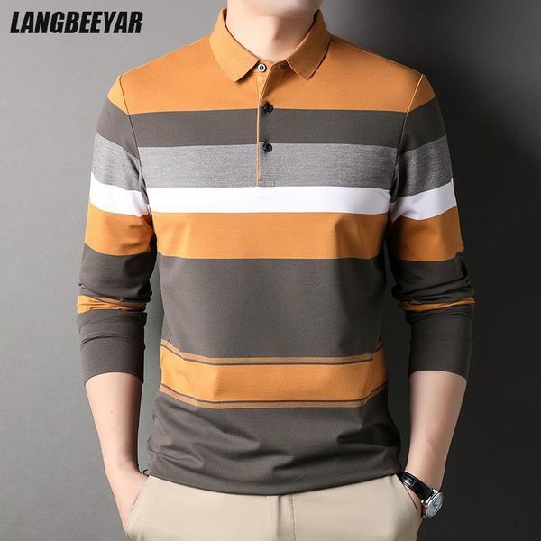

men's polos grade designer fashion striped luxury clothes for men brand polo shirt casual long sleeve regular fit men clothing 230325, White;black