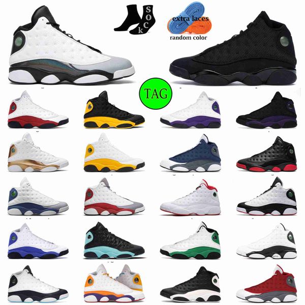 

men basketball shoes 13s french blue del sol obsidian black cat hyper royal chicago bred starfish cap and gown 13 trainers sports sneakers p