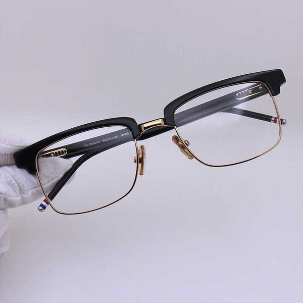 

luxury designer new men's and women's sunglasses 20% off myopia glasses tb006 box myopia frame fashion korean version business opt, White;black