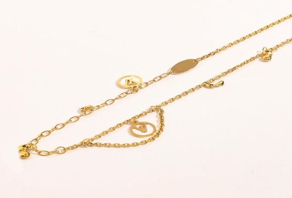 

18k gold plated luxury designer necklace stainless steel necklaces choker chain pendant statement fashion womens wedding jewelry a9139385, Silver