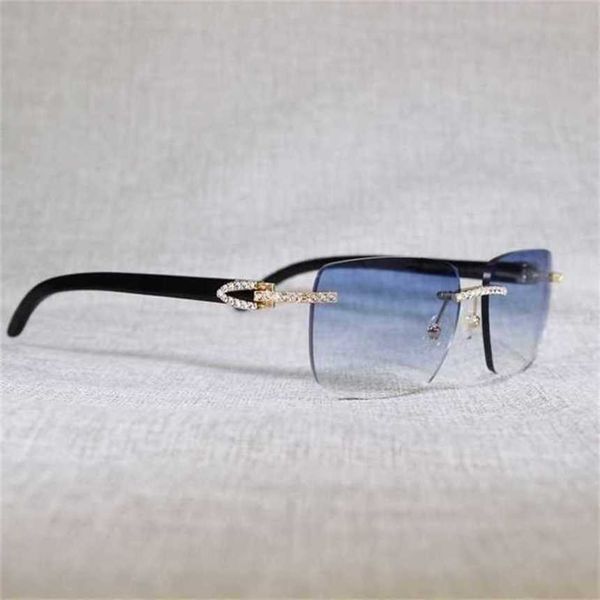 

luxury designer fashion sunglasses 20% off vintage rhinestone natural buffalo horn rimless men peacock wood big square glasses women shades, White;black