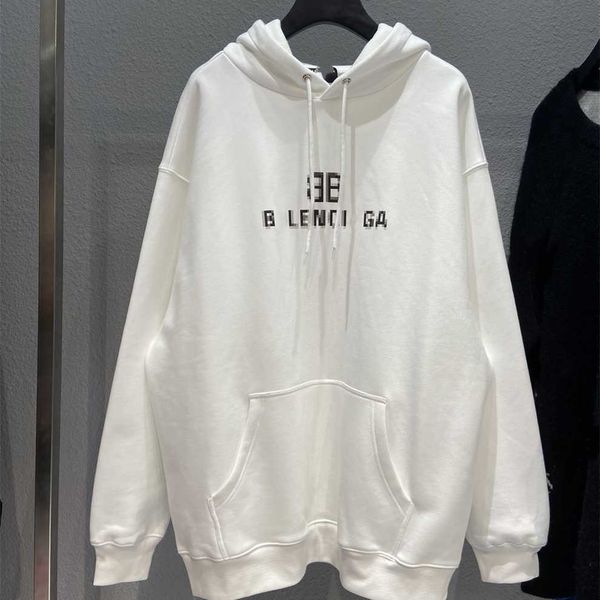 

80% off factory outlet online high edition fashion family english letter fuzzy print men's and women's hooded fleece sweater top, Black