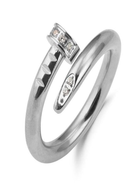 

designer love ring luxury jewelry nail rings for women men titanium steel alloy goldplated process fashion accessories never fade6302123, Silver