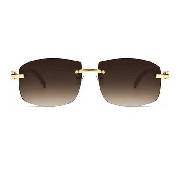 

30% off luxury designer new men's and women's sunglasses 20% off rimless man brown/black frame uv400 driving eyeglasses come with, White;black