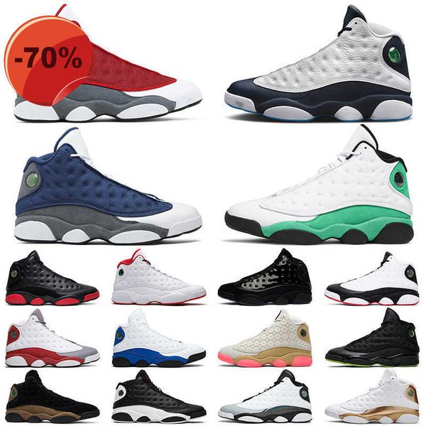 

jumpman 13s mens basketball shoes og hyper royal red flint obsidian purple grey bred chicago playoffs university gold 13 sports men women ru, Black