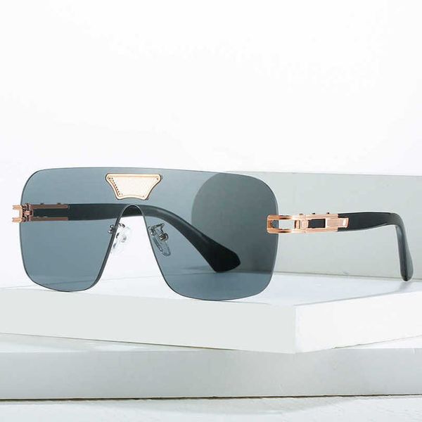 

10% off luxury designer new men's and women's sunglasses 20% off onepiece large frame fashion personality frameless, White;black