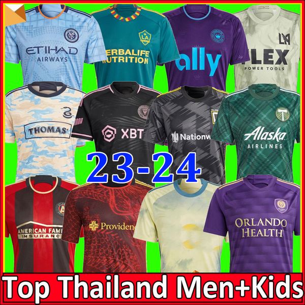 

23 24 los angeles fc la galaxy lafc soccer jerseys charlotte fc fans player atlanta inter miami 2023 mls football shirt toronto beckham chie, Black;yellow