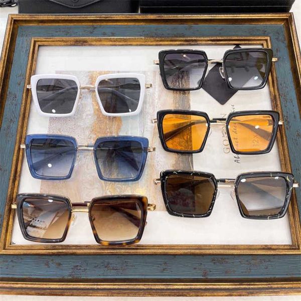 

luxury designer new men's and women's sunglasses 20% off home ins fashion versatile square sunscreen net red same style spr55z, White;black