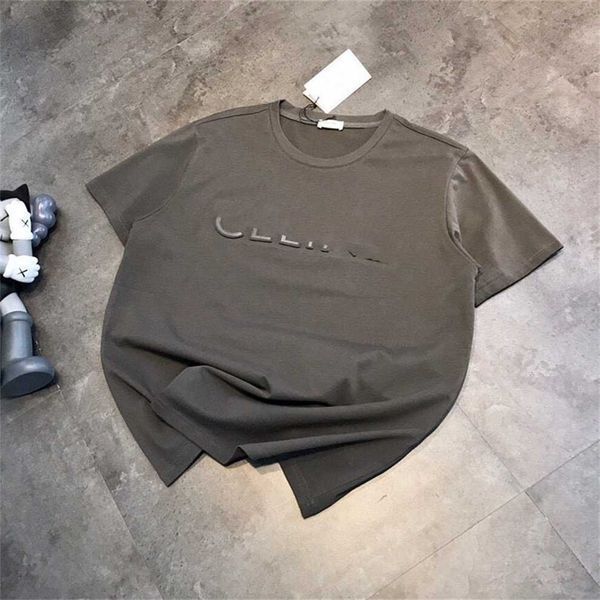 

80% off factory outlet online steel print stereo letter solid color t-shirt new fashion loose version, White;black