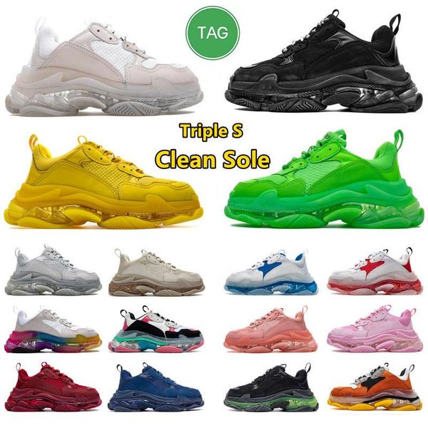

balencigas balencaigaity designer mens casual shoes men women triple s clear sole platform shoe paris 17fw old dad large increa zca