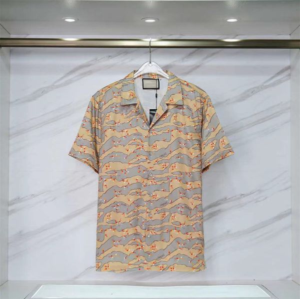 

luxury designer shirts men's fashion geometric print bowling tshirt hawaii floral casual shirts men slim fit short sleeve dress shirt, White;black