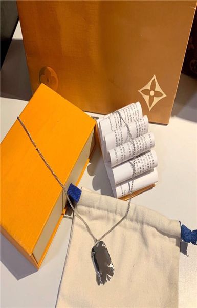 

luxury pendant necklaces fashion for man woman highly quality women party wedding lovers gift hip hop jewelry with box6998379, Silver