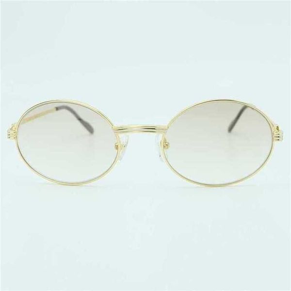 

luxury designer new sunglasses vintage metal mens brand men retro oval sunglass gold glasses round eyewearkajia, White;black