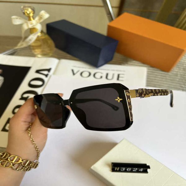 

luxury designer new sunglasses four grass high grade fashion sense ins large face slim resistant female, White;black