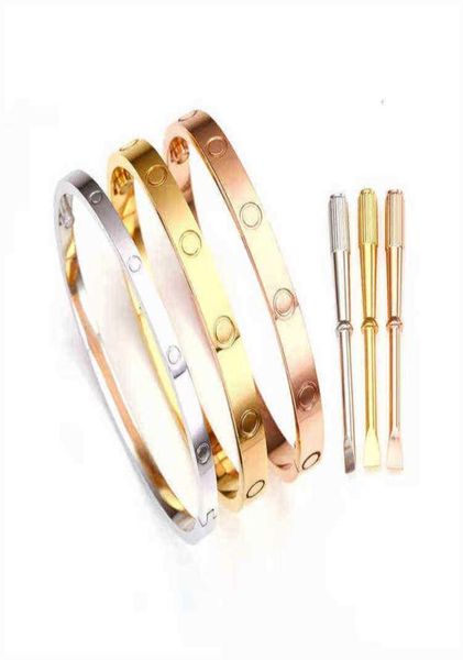 

bangle female stainless steel screwdriver couple love designer bangles bracelet mens fashion jewelry valentine day gift for girlfr6001708, Black
