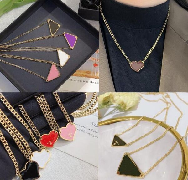 

20style designer brand 18k gold plated stainless steel necklace fashion women necklaces choker letter pendant chain crystal statem5113426, Silver