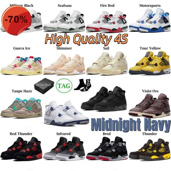 

4 jumpman 4s basketball shoes university blue tech sail white cement pure money red thunder pony hair guava ice cactus jack sneakers women t
