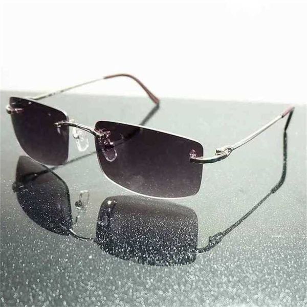 

20% off luxury designer new men's and women's sunglasses 20% off men brand women rimless metal frame prescription sunglasskajia, White;black