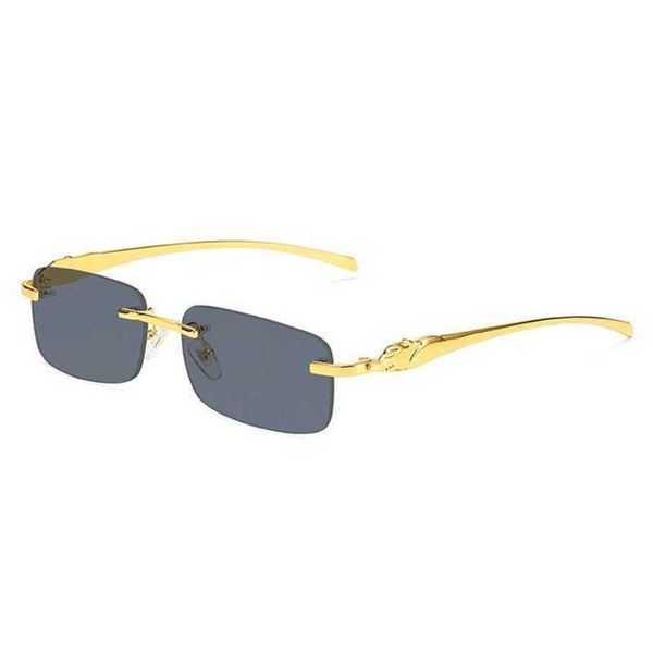 

luxury designer fashion sunglasses 20% off head metal frameless fashion small square frame, White;black