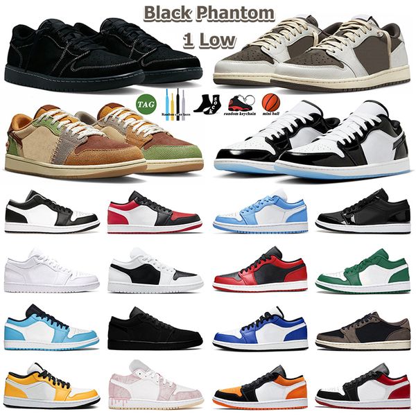

1 low basketball shoes travis 1s lows fragment black phantom mocha unc white wolf grey bred toe light smoke grey concord mens trainers sneak