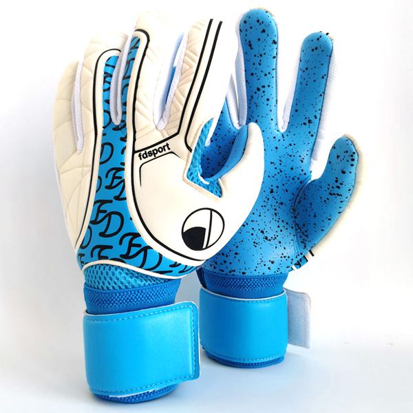

sports gloves kids adults premier quality 4mm latex goalkeeper gloves teenager students school soccer thick gloves football match goalie glo, Black