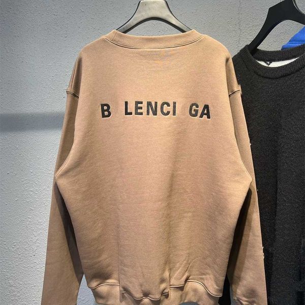 

80% off factory outlet online correct version fashion family basic front back letter embroidery men's and women's loose pullover r, Black