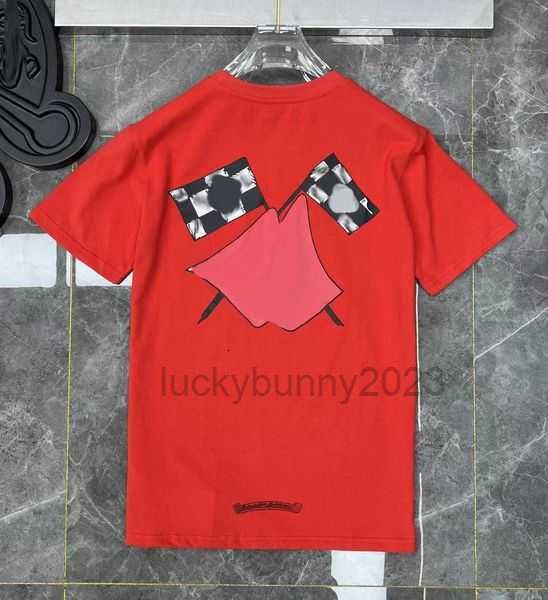 

classic men's t shirt ch brand heart tees men women sanskrit letter chromes short sleeve horseshoe couple t-shirts designer 13i8b8, White;black