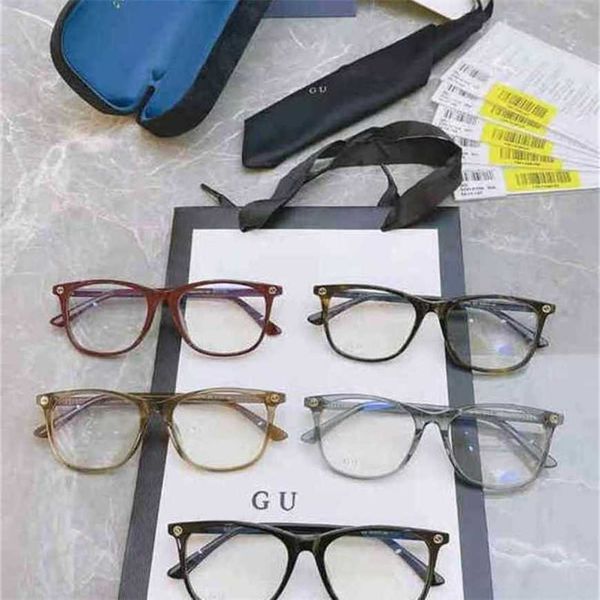 

luxury designer sunglasses 20% off version fashion home full plate frame gg0157o glasses can be equipped with myopia filmskajia, White;black