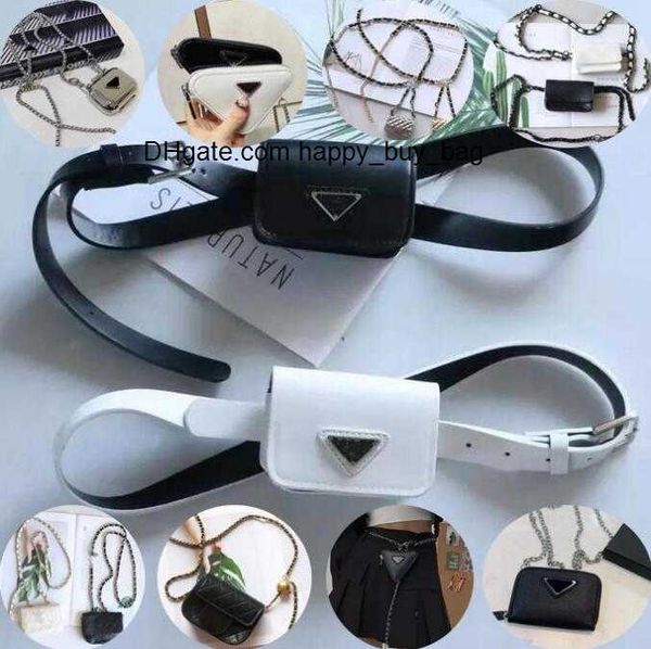 

mini style lady adjustable chain leather waist bag triangle letter fashion leisure retro classic women shoulder slope bag