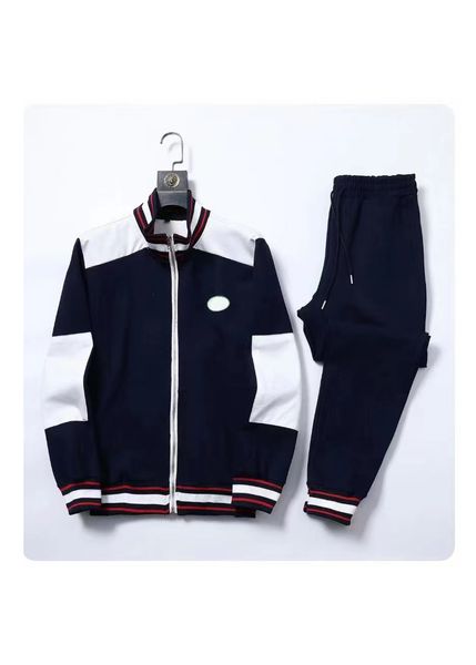 

new men's sportswear casual long-sleeved cardigan trousers two-piece set of fashionable monogrammed women's sportswearm-3xl#56, Gray