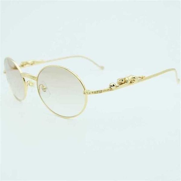 

luxury designer sunglasses 20% off rhinestone metal men oval panthere limited gold mens glasseskajia, White;black