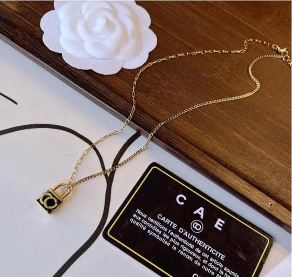 

high end fashion lock necklace exquisite 18k goldplated necklace designed for girls long chain designer jewelry accessories selec4112028, Silver