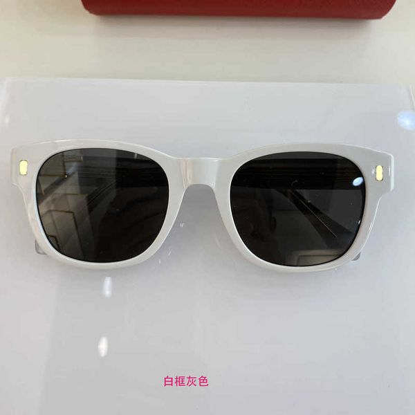 

luxury designer new men's and women's sunglasses 20% off ins kajia fashion plate ins style small frame female personality anti-pur, White;black
